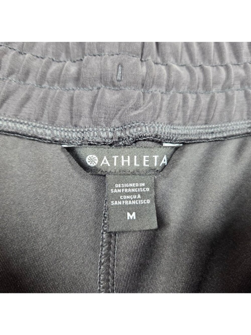 Athleta Pants Medium Black Seasoft Mid Rise Straight Leg Athleisure - Picture 2 of 9
